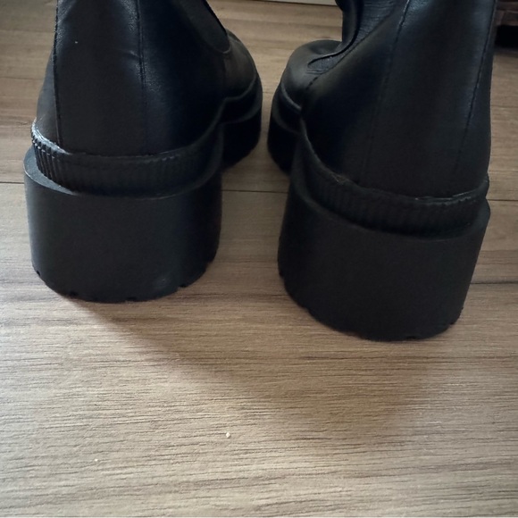 BCBGENERATION Womens Black 1 Platform Marie Round Toe Block Heel Chelsea 8 - Picture 4 of 6